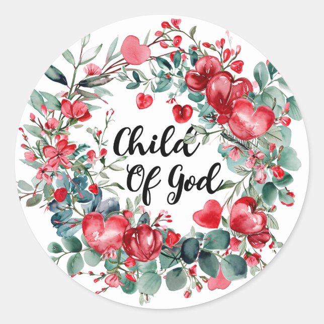 Child Of God Classic Round Sticker (Front)