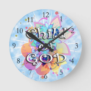 Child of God, Pastel Round Clock