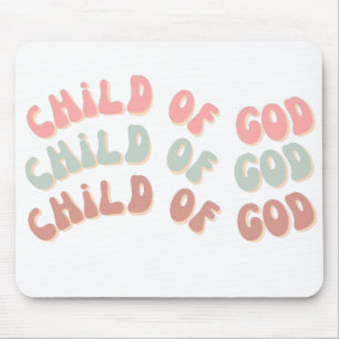 Child of God Retro Waves Mouse Pad