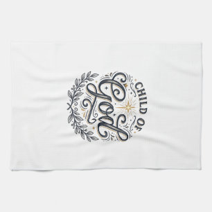 Child Of God Vintage Engraving Shirt Design_1 Kitchen Towel