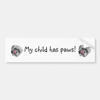 Child Paws Bumper Sticker