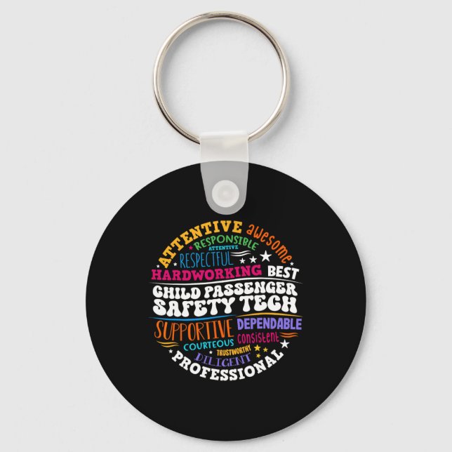 Child Penger Safety Technician  Keychain (Front)