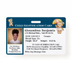Child Photo Emergency ID Identification Card 