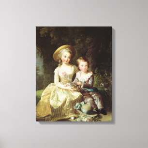Child portraits of Marie-Therese-Charlotte Canvas Print