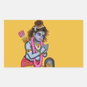 Child Rama Worship Shiva Sticker