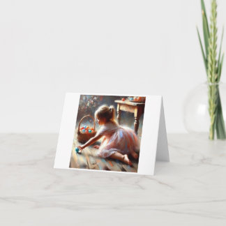 Child Reaching for Easter Egg, Card