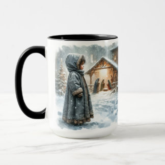 Child’s Nativity Scene Christmas Coffee Mug Cup 