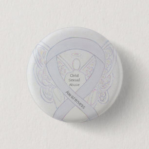 Child Sexual Abuse Awareness White Ribbon Pin