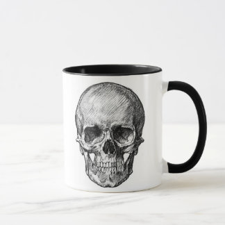 child skull and adult skull mug