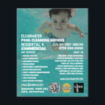 Child Swimmer Portrait, Swimming Pool Cleaning Flyer<br><div class="desc">Child Swimmer Portrait,  Swimming Pool Cleaning Service Advertising Flyer by The Business Card Store.</div>