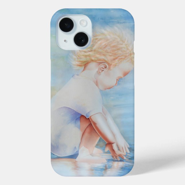 Child toddler on beach lakefront water scene  Case-Mate iPhone case (Back)