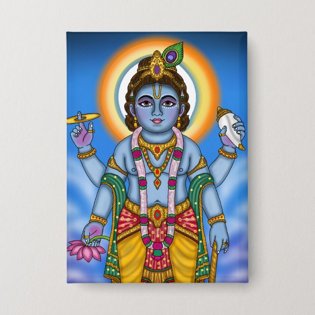 Child Vishnu Button (Front)