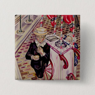Child with an Ice Cream 2 Inch Square Button