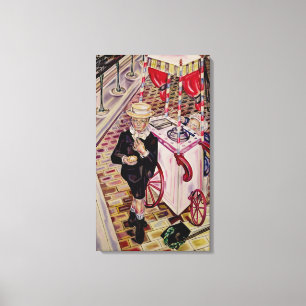 Child with an Ice Cream Canvas Print