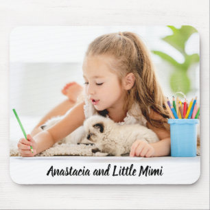 Child with animal photo personalized modern mouse pad