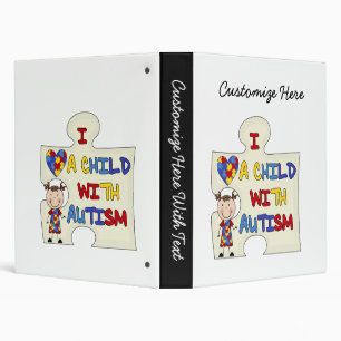 Child WIth Autism Brunette Girl 2 Binder