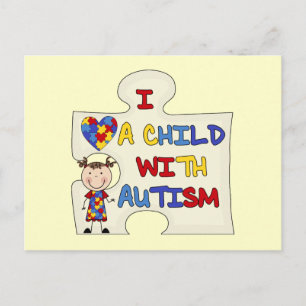 Child WIth Autism Brunette Girl 2 Postcard