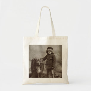 Child With Dog, C1885 Tote Bag