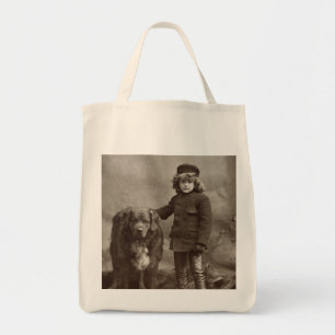 Child With Dog, C1885 Tote Bag