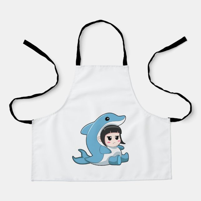 Child with Dolphin Costume Apron (Front)