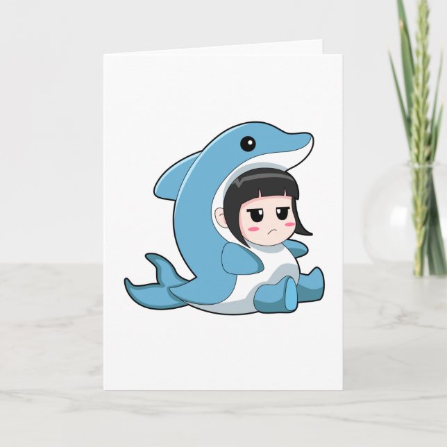 Child with Dolphin Costume Card (Front)