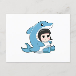 Child with Dolphin Costume Postcard