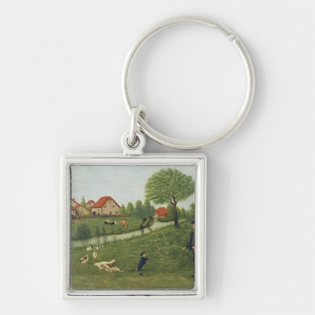 Child with Geese Keychain (Front)