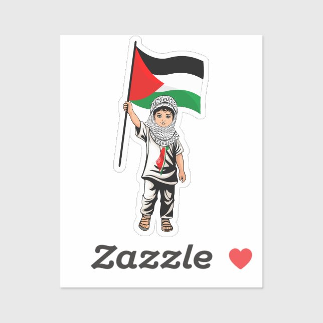 Child with Keffiyeh Palestine Flag  (Sheet)