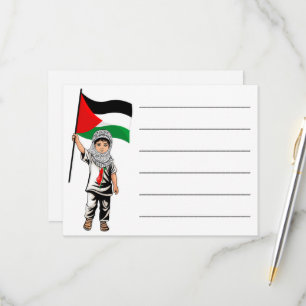 Child with Keffiyeh Palestine Flag RSVP Card