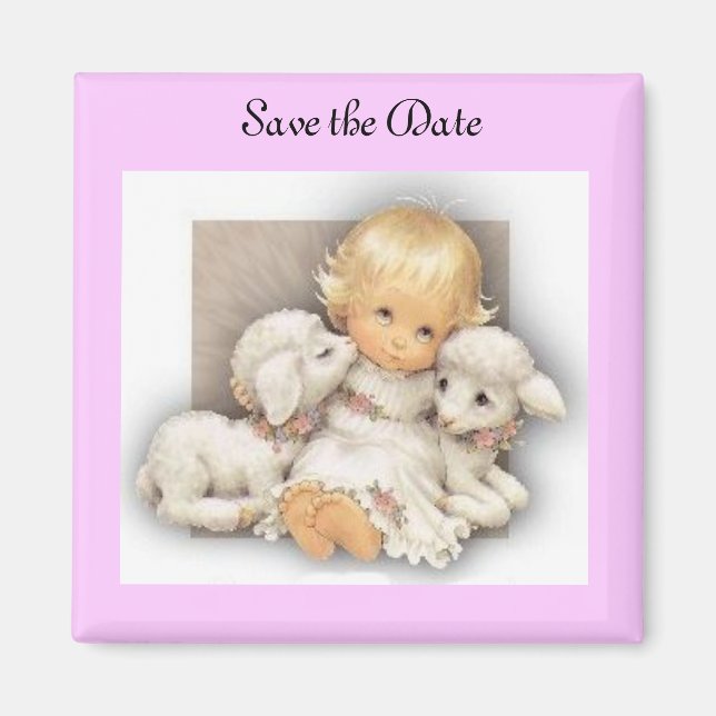 Child with lamb magnet (Front)