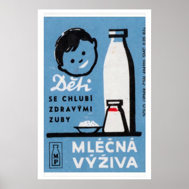 Child with Milk Matchbox Art Print (Front)