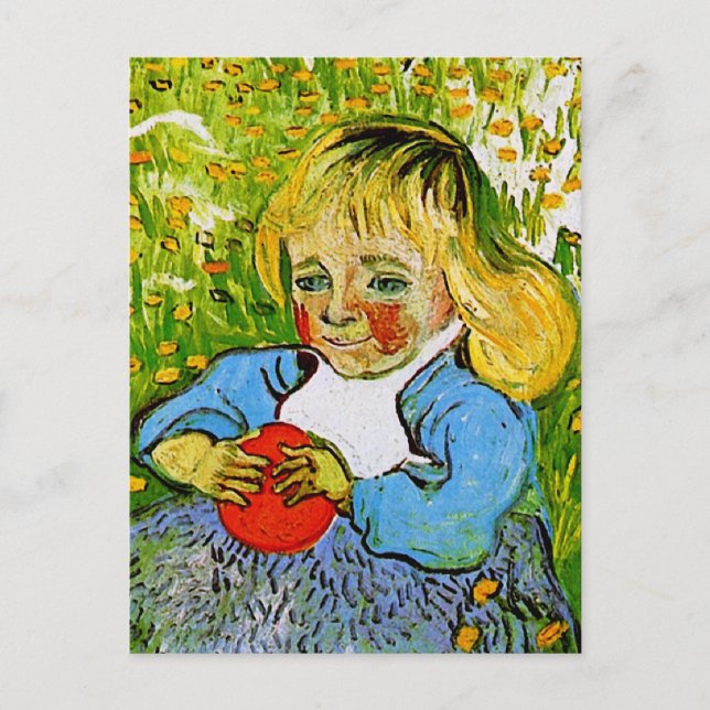Child with Orange Van Gogh Fine Art Postcard (Front)