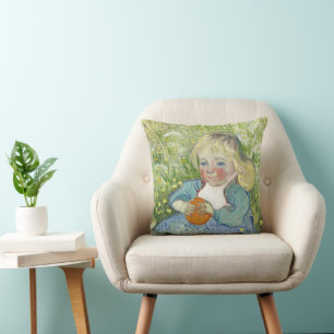 Child with Orange, Vincent Van Gogh Throw Pillow