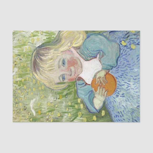 Child with Orange, Vincent Van Gogh Tissue Paper (Front)
