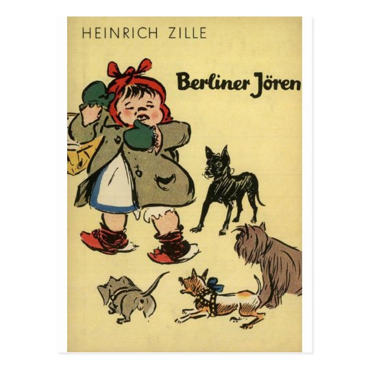 Child With Puppies Postcard