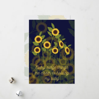 Childbirth affirmation card with flowers