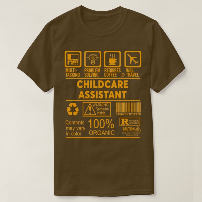 CHILDCARE ASSISTANT NICE DESIGN 2017 1 T-Shirt (Design Front)