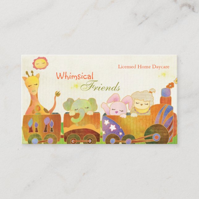 Childcare Daycare BabySitter Business Card (Front)