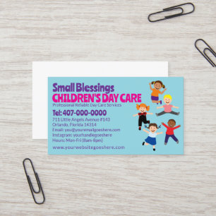 Childcare Daycare Babysitting Services Business Card