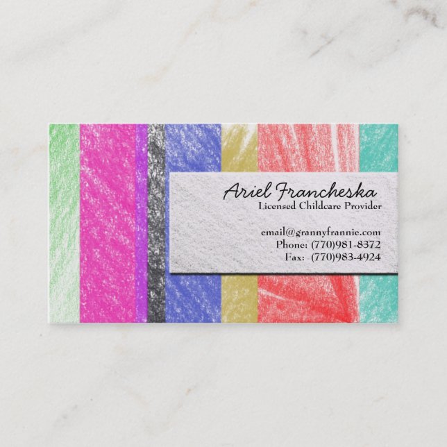 Childcare Provider Business Card (Front)