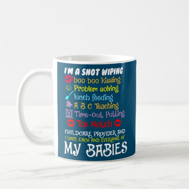 Childcare Provider Funny Daycare  Coffee Mug (Left)