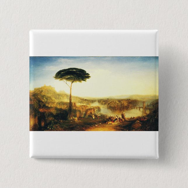 Childe Harold's Pilgrimage by Joseph Turner 2 Inch Square Button (Front)