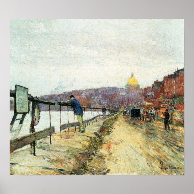 Childe Hassam - Charles River und Beacon Hill Poster (Front)