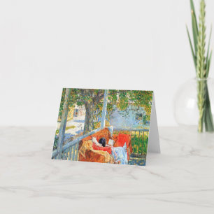 Childe Hassam - Couch and Veranda at Cos Cob Card