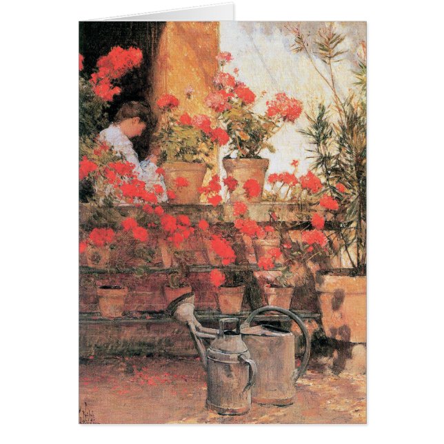 Childe Hassam - géraniums rouges (Devant)