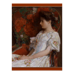 Childe Hassam La chaise victorienne CC0409 Poster