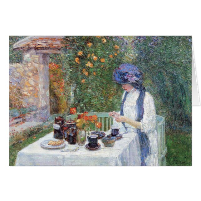 Childe Hassam - le service à thé de Terre-Cuits (Devant horizontal)