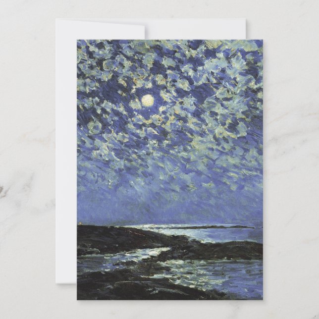 Childe Hassam - Moonlight, Isle Of Shoals Thank You Card (Front)