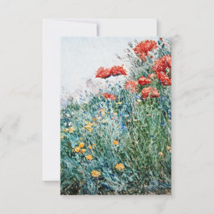 Childe Hassam - Poppies, Appledore Card