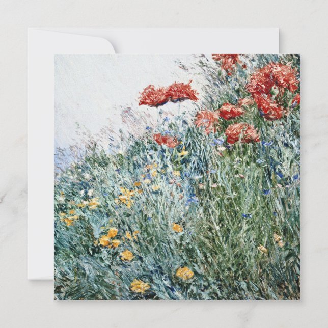 Childe Hassam - Poppies, Appledore Holiday Card (Front)